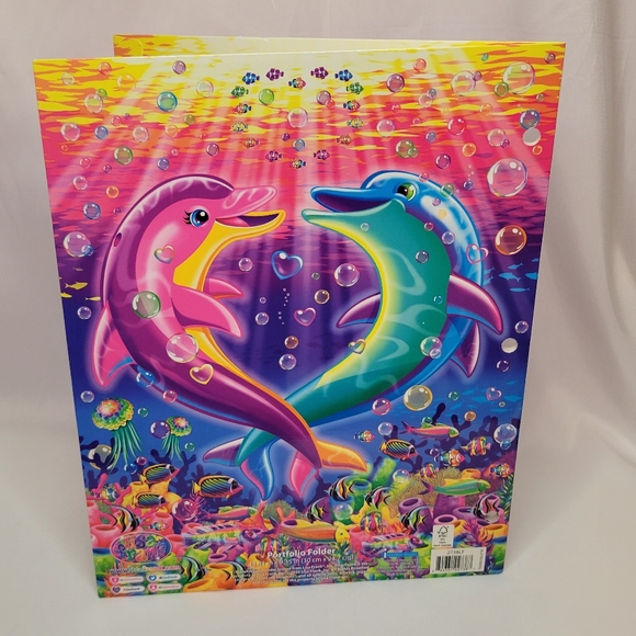 Lisa Frank LOT Dancing Dolphins Glitter Folder Notebooks Stickers Coloring Books - Picture 3 of 12
